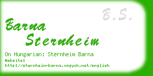 barna sternheim business card
